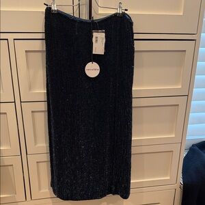 Retrofete Black Sequin Maxi Skirt